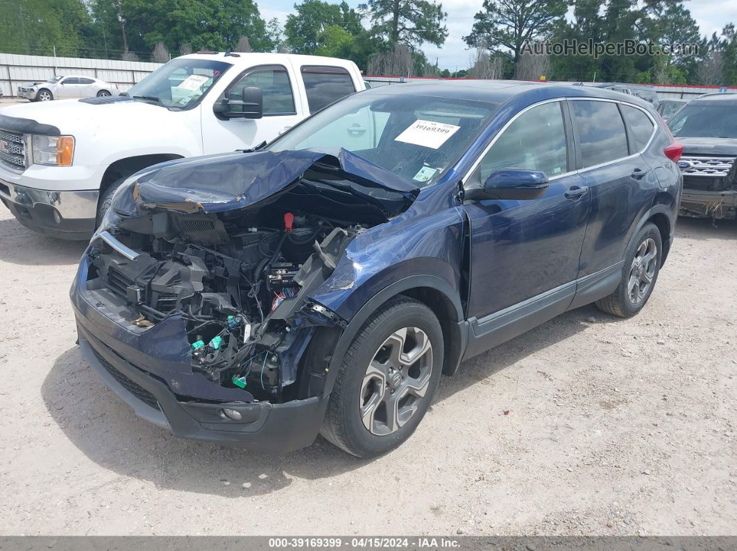 2019 Honda Cr-v Ex-l Blue vin: 5J6RW1H89KA035424