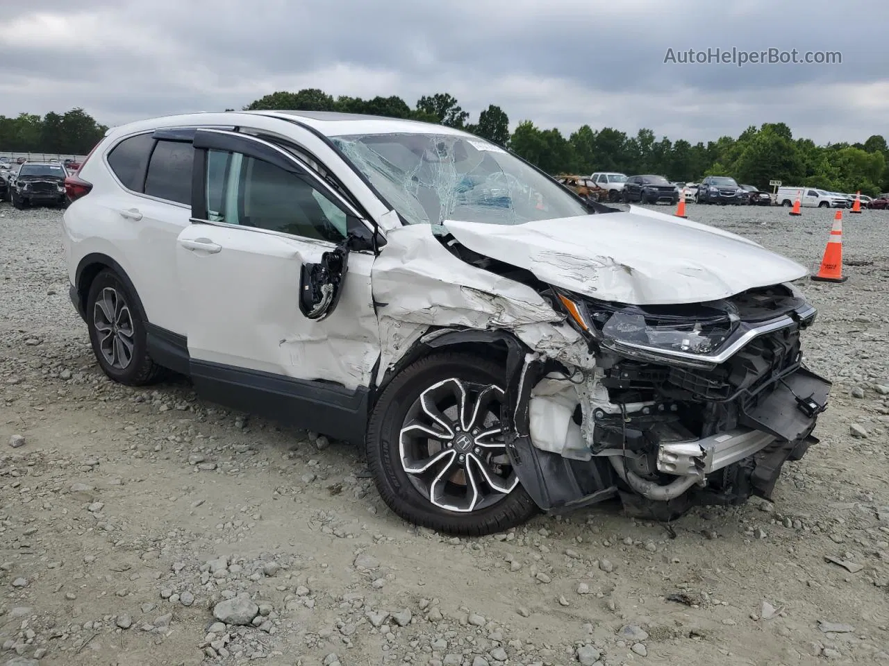 2020 Honda Cr-v Exl White vin: 5J6RW1H89LA018432