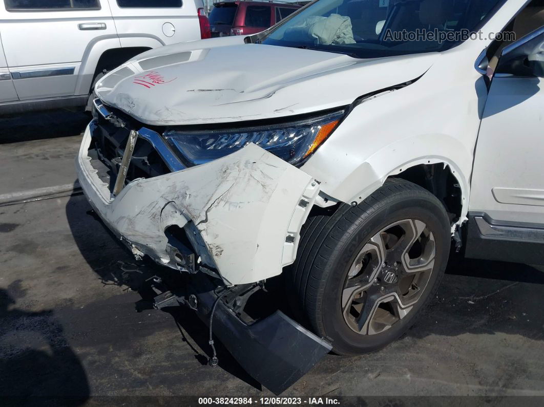 2017 Honda Cr-v Touring White vin: 5J6RW1H90HL014290