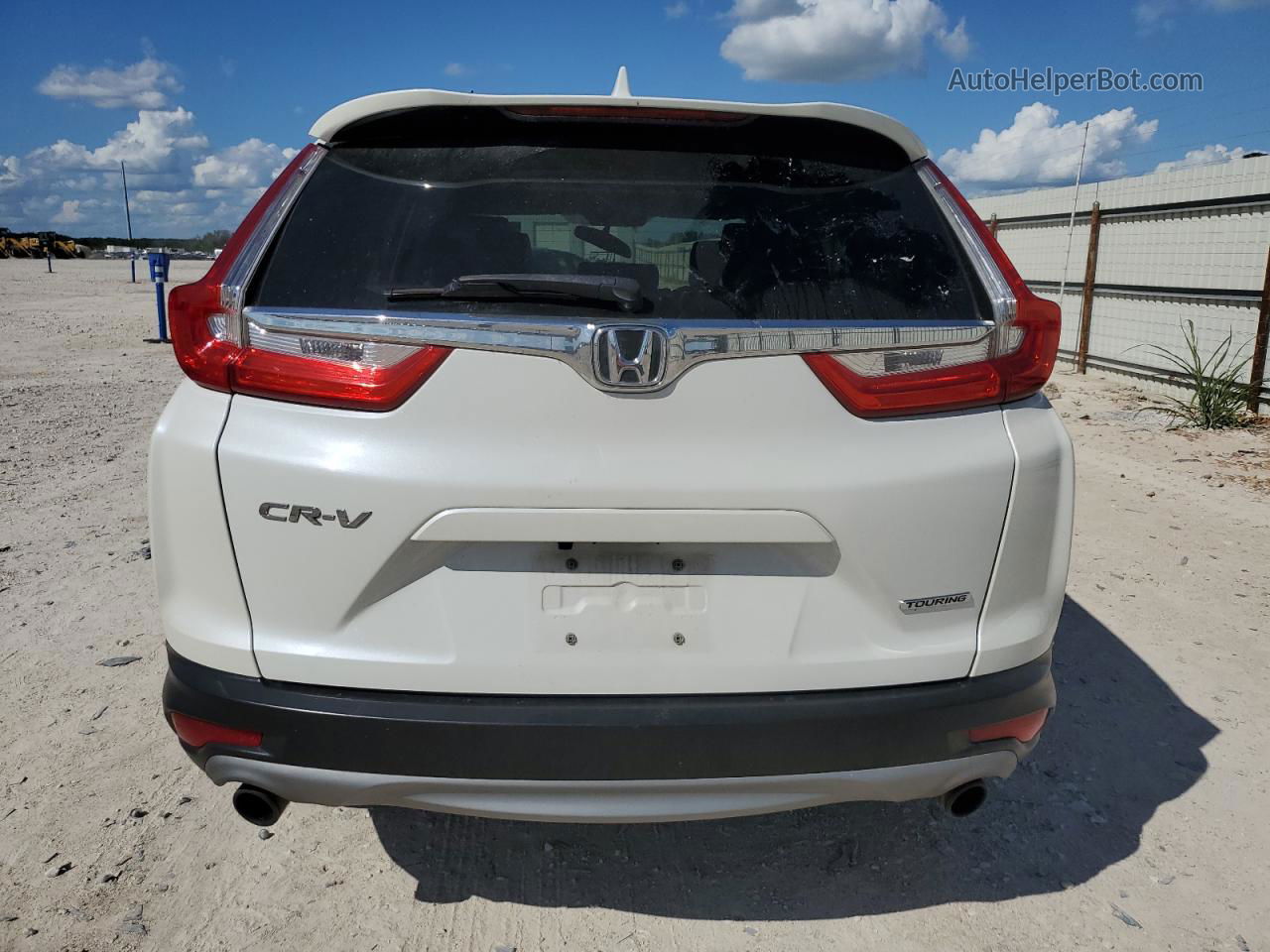 2018 Honda Cr-v Touring White vin: 5J6RW1H90JL014120