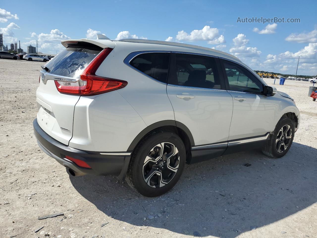 2018 Honda Cr-v Touring White vin: 5J6RW1H90JL014120