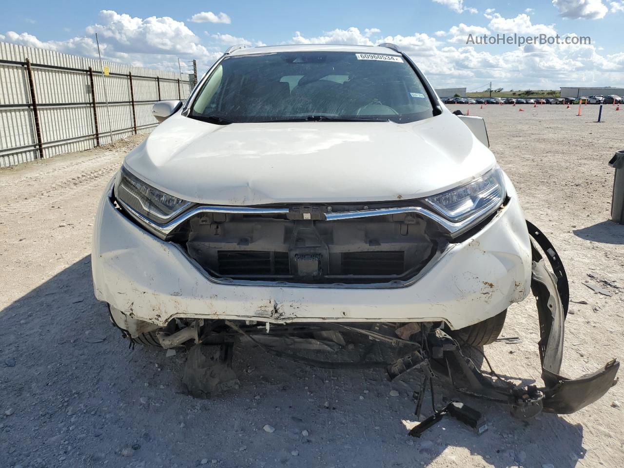 2018 Honda Cr-v Touring White vin: 5J6RW1H90JL014120