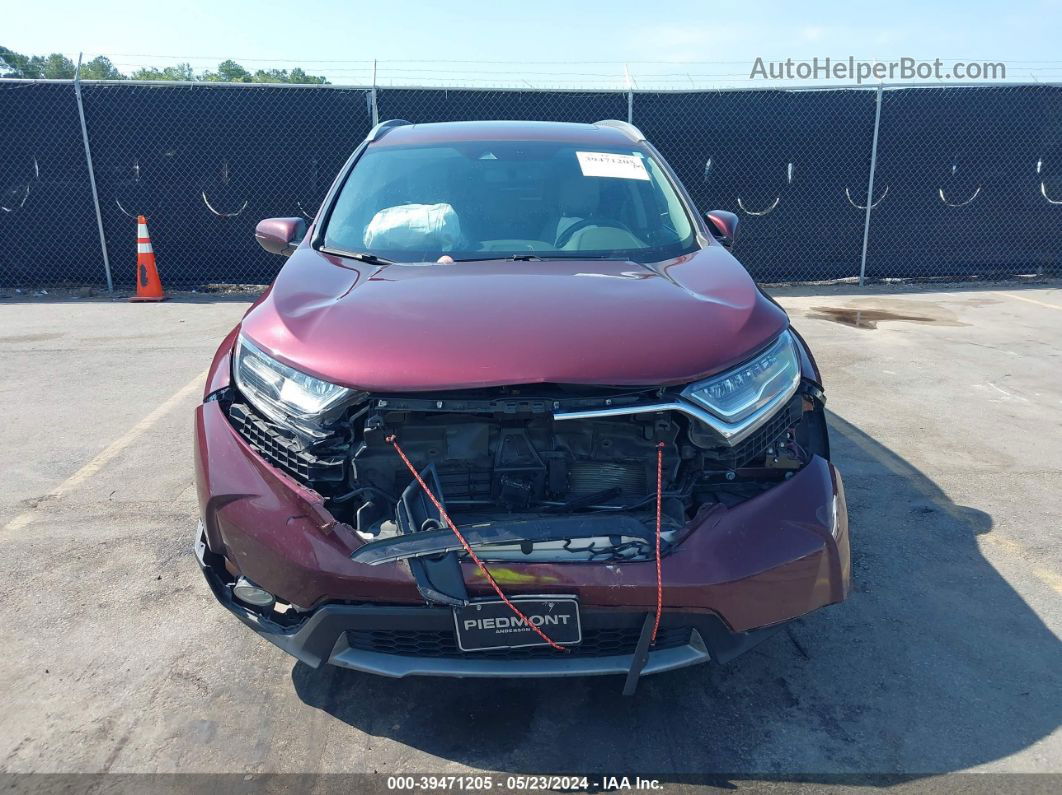 2017 Honda Cr-v Touring Burgundy vin: 5J6RW1H91HL014718