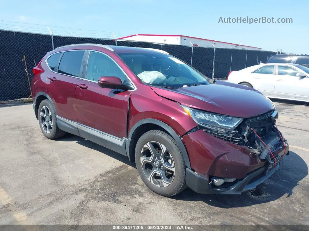 2017 Honda Cr-v Touring Burgundy vin: 5J6RW1H91HL014718