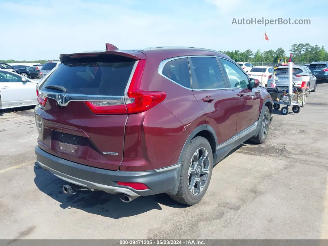 2017 Honda Cr-v Touring Burgundy vin: 5J6RW1H91HL014718