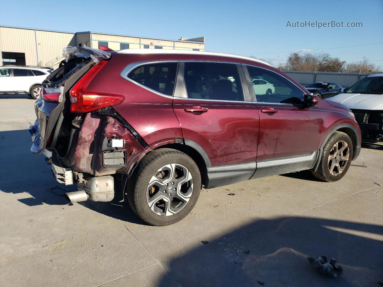 2017 Honda Cr-v Touring Maroon vin: 5J6RW1H93HL007222