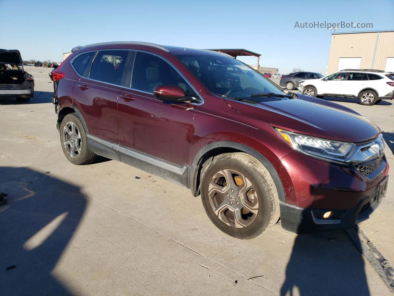 2017 Honda Cr-v Touring Maroon vin: 5J6RW1H93HL007222