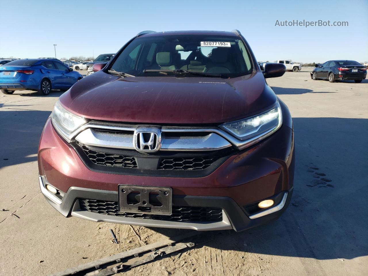 2017 Honda Cr-v Touring Темно-бордовый vin: 5J6RW1H93HL007222