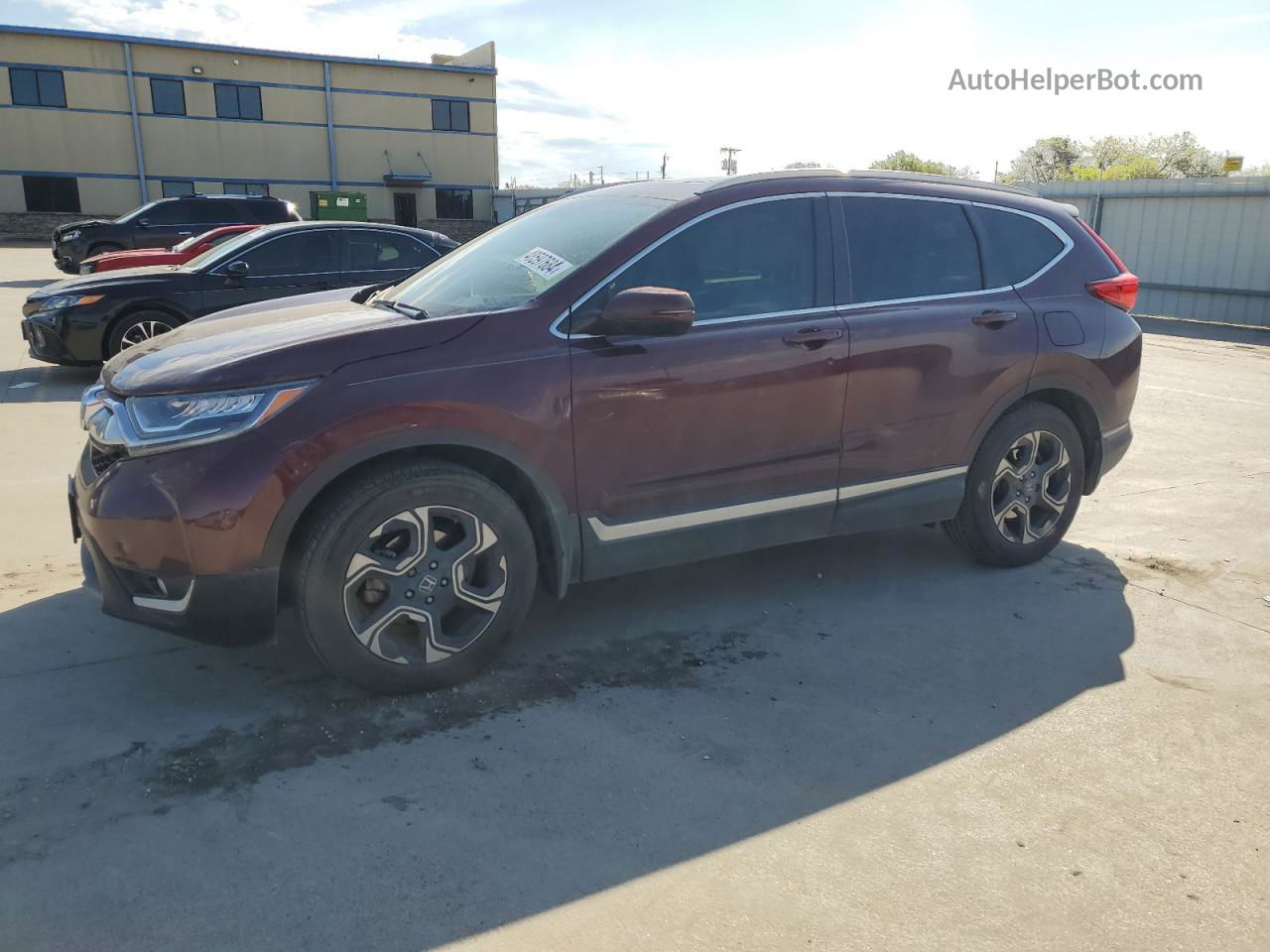 2017 Honda Cr-v Touring Burgundy vin: 5J6RW1H93HL016003