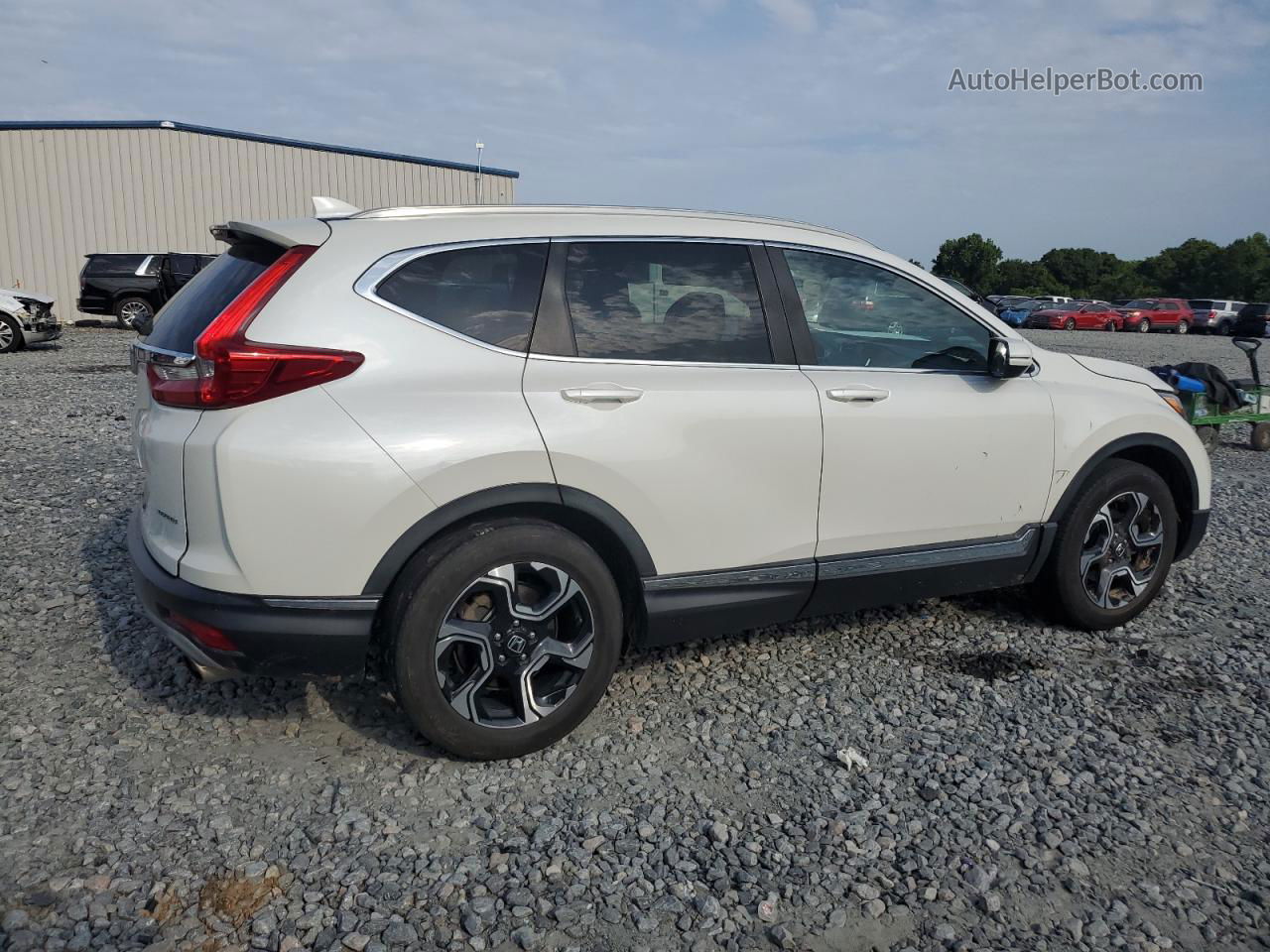 2017 Honda Cr-v Touring White vin: 5J6RW1H94HL015233