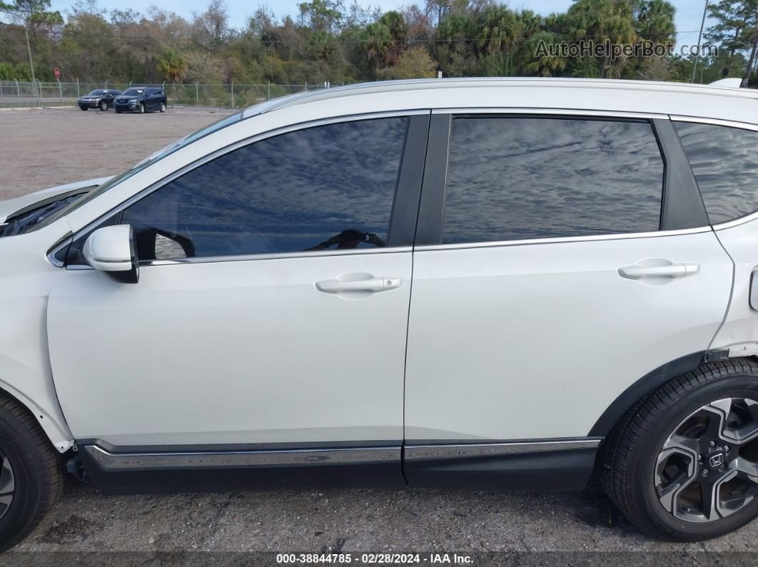 2017 Honda Cr-v Touring White vin: 5J6RW1H94HL015572