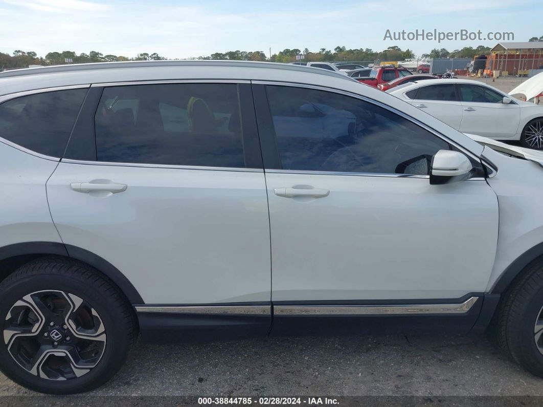 2017 Honda Cr-v Touring White vin: 5J6RW1H94HL015572