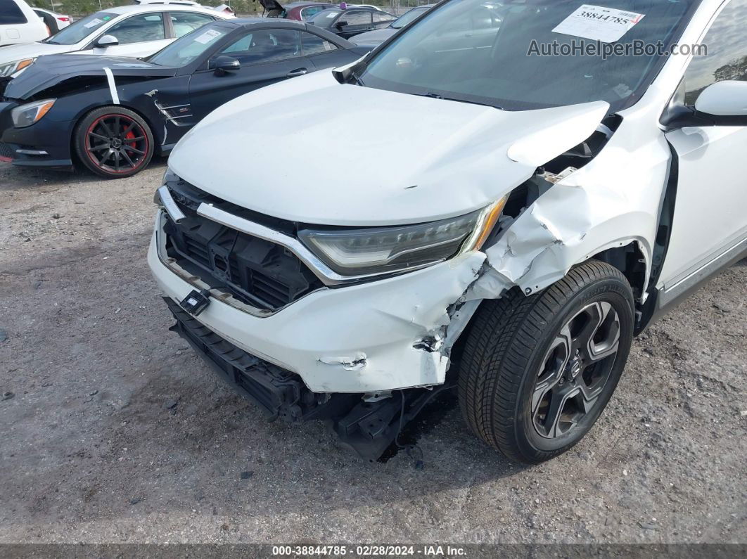 2017 Honda Cr-v Touring White vin: 5J6RW1H94HL015572