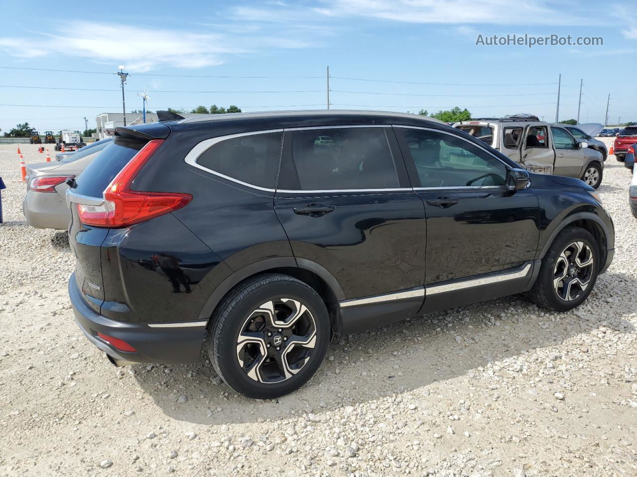 2017 Honda Cr-v Touring Black vin: 5J6RW1H98HL013615