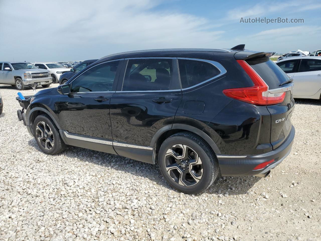 2017 Honda Cr-v Touring Black vin: 5J6RW1H98HL013615