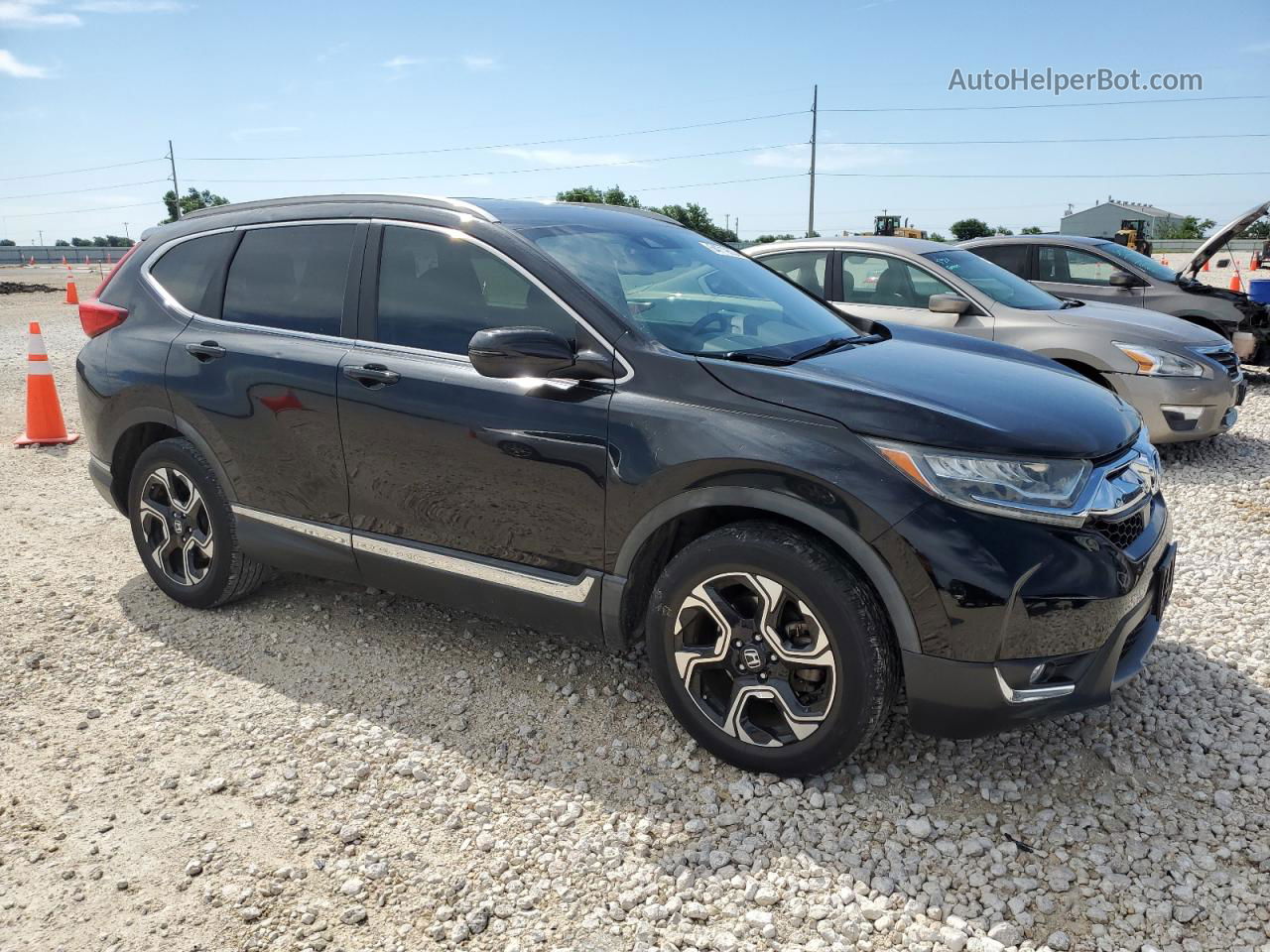 2017 Honda Cr-v Touring Black vin: 5J6RW1H98HL013615