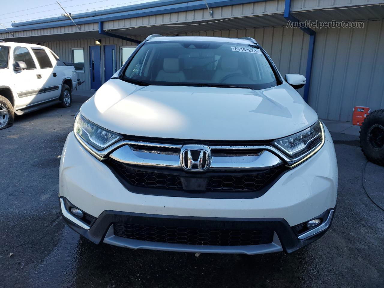 2017 Honda Cr-v Touring White vin: 5J6RW1H99HL016376