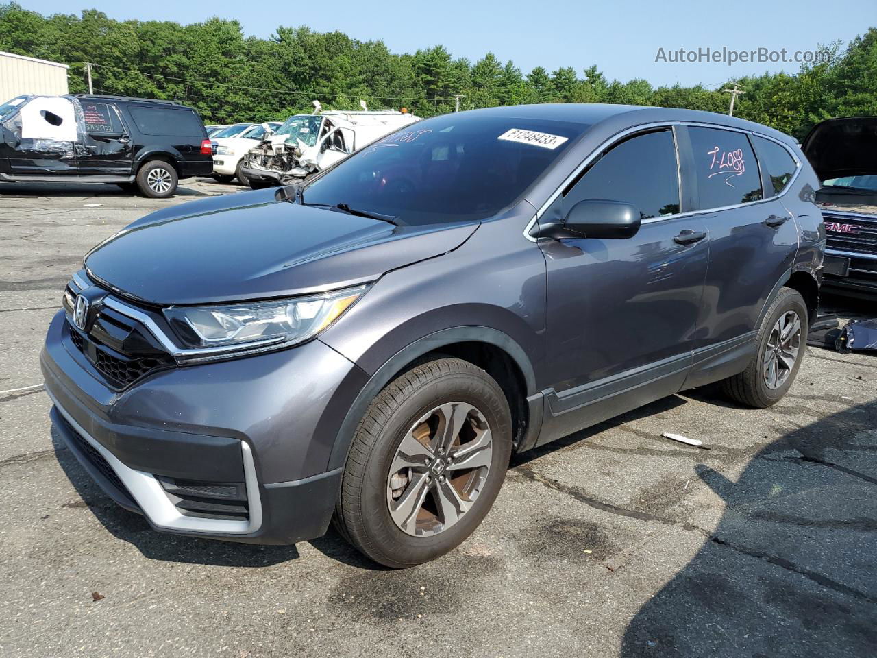 2020 Honda Cr-v Lx Gray vin: 5J6RW2H22LA006320