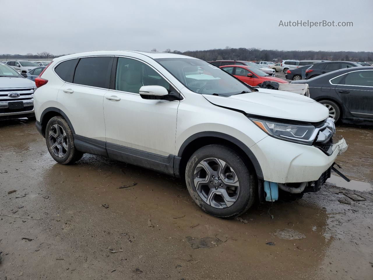 2017 Honda Cr-v Ex White vin: 5J6RW2H50HL024109