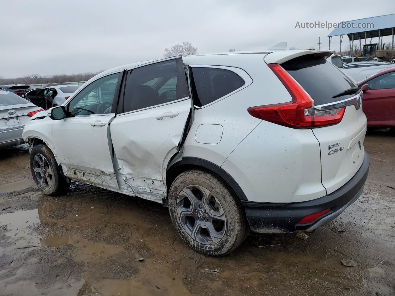 2017 Honda Cr-v Ex White vin: 5J6RW2H50HL024109