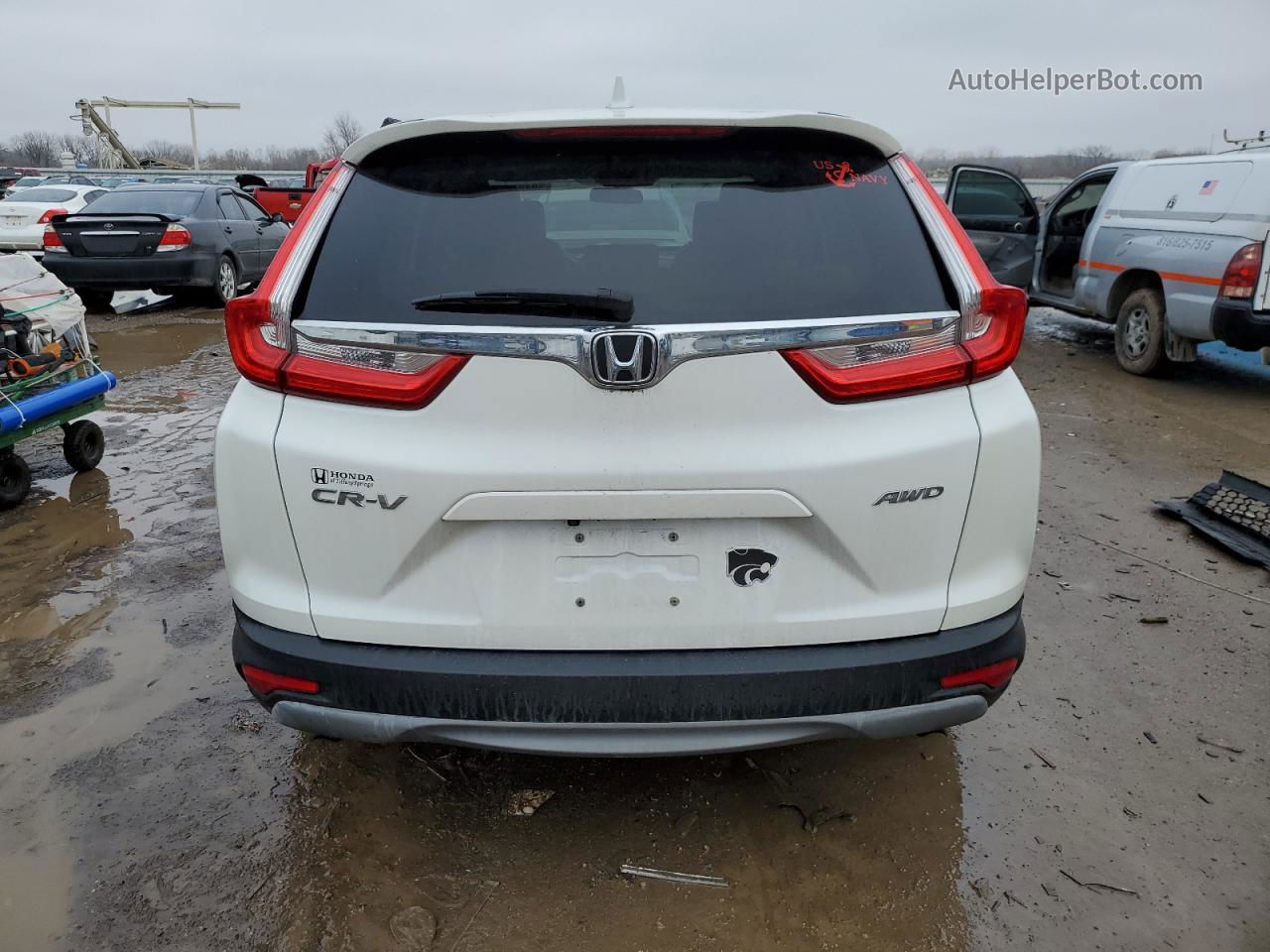 2017 Honda Cr-v Ex White vin: 5J6RW2H50HL024109