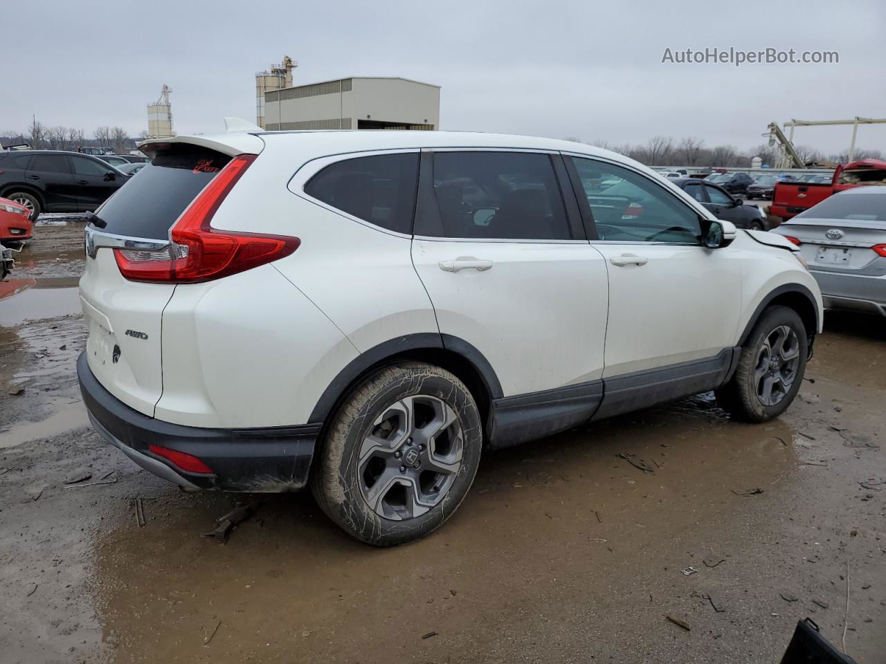 2017 Honda Cr-v Ex White vin: 5J6RW2H50HL024109