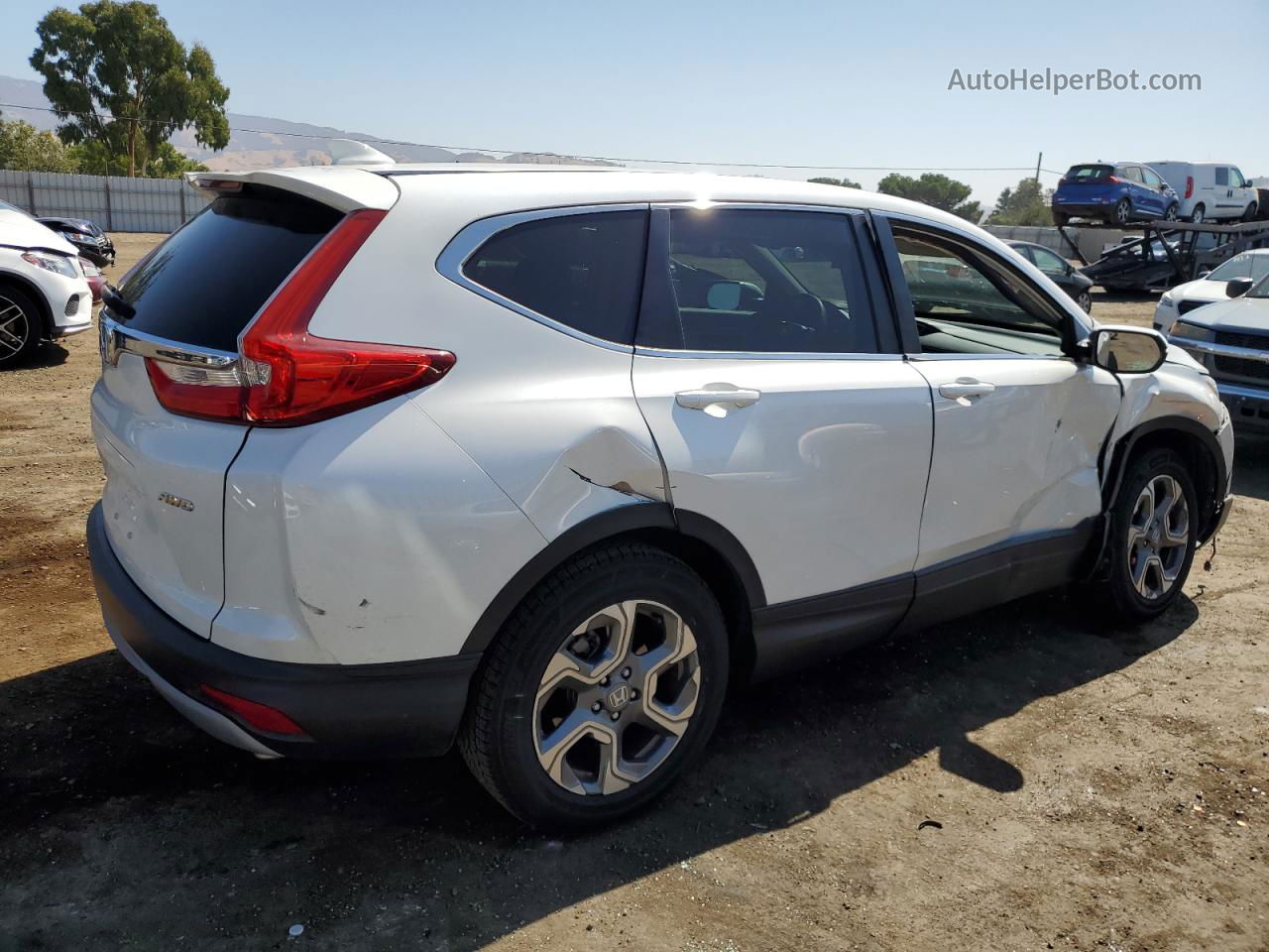 2018 Honda Cr-v Ex White vin: 5J6RW2H50JL015626