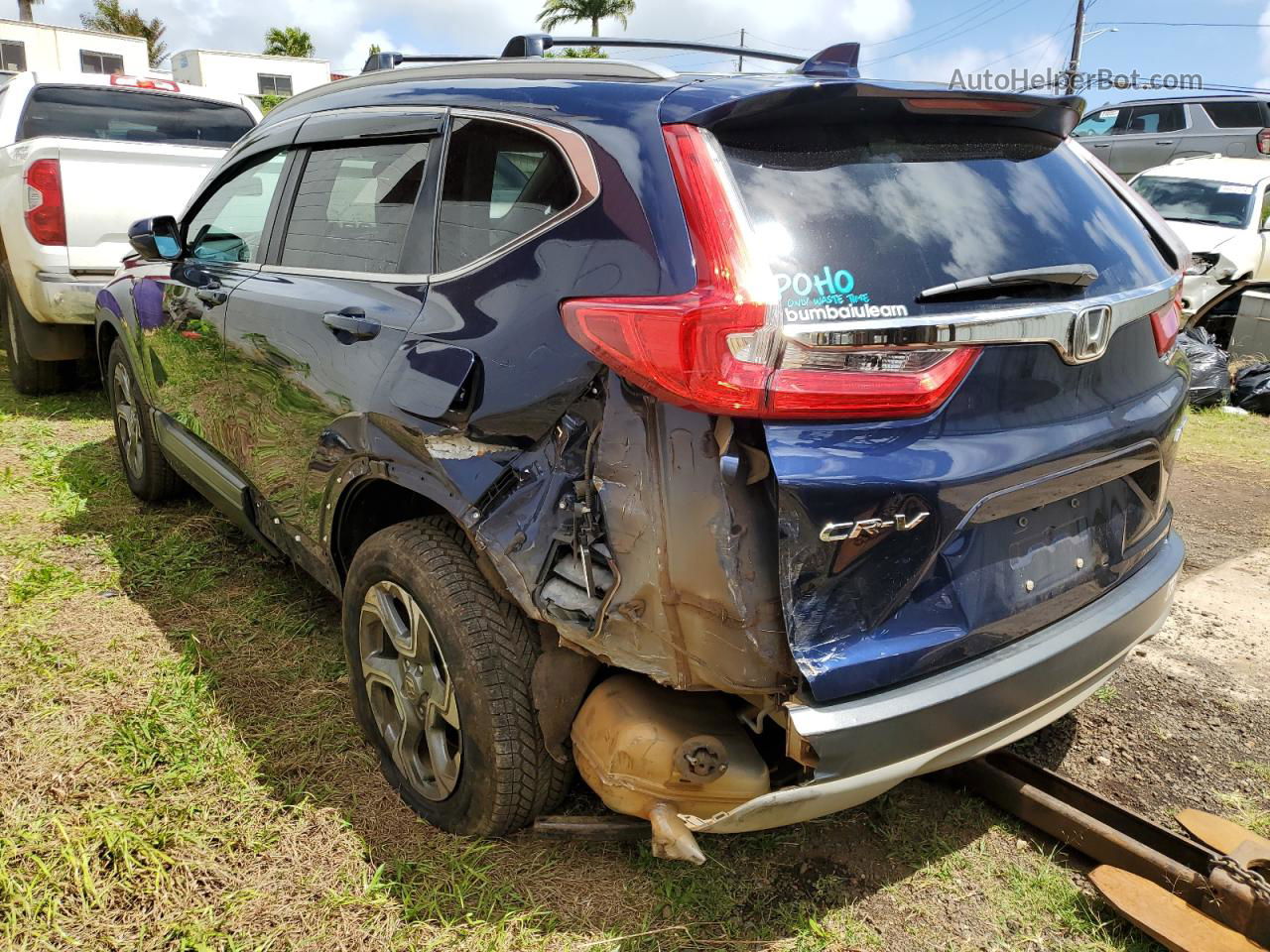 2019 Honda Cr-v Ex Blue vin: 5J6RW2H50KA004350