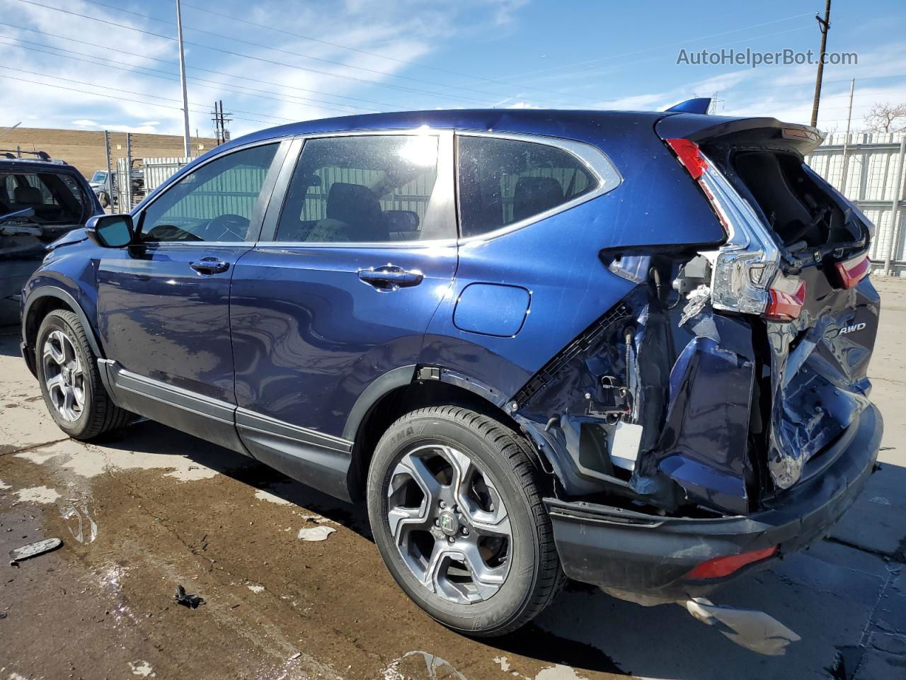 2019 Honda Cr-v Ex Blue vin: 5J6RW2H50KA006034