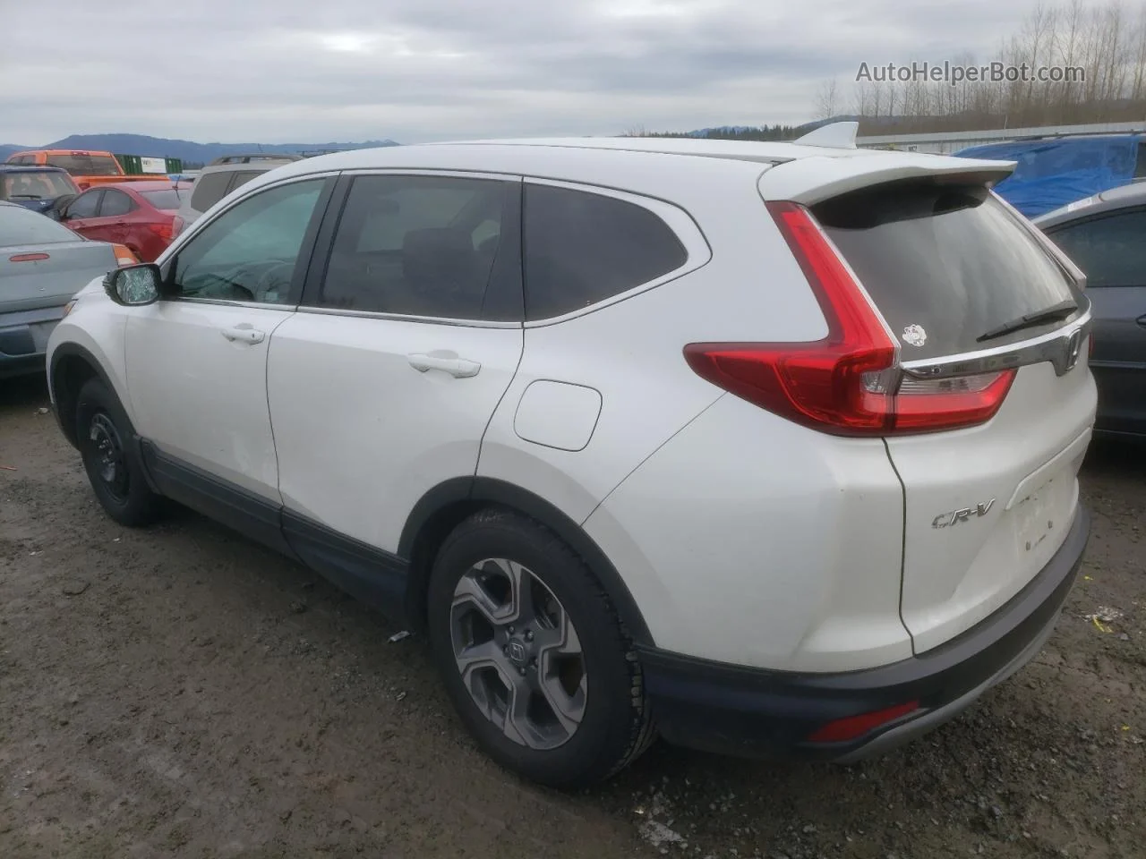 2019 Honda Cr-v Ex White vin: 5J6RW2H50KA012884