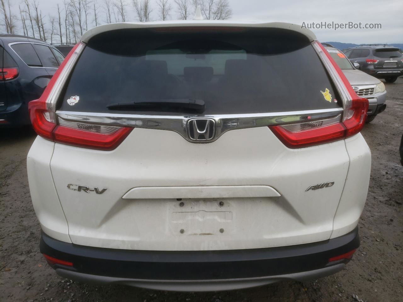 2019 Honda Cr-v Ex White vin: 5J6RW2H50KA012884