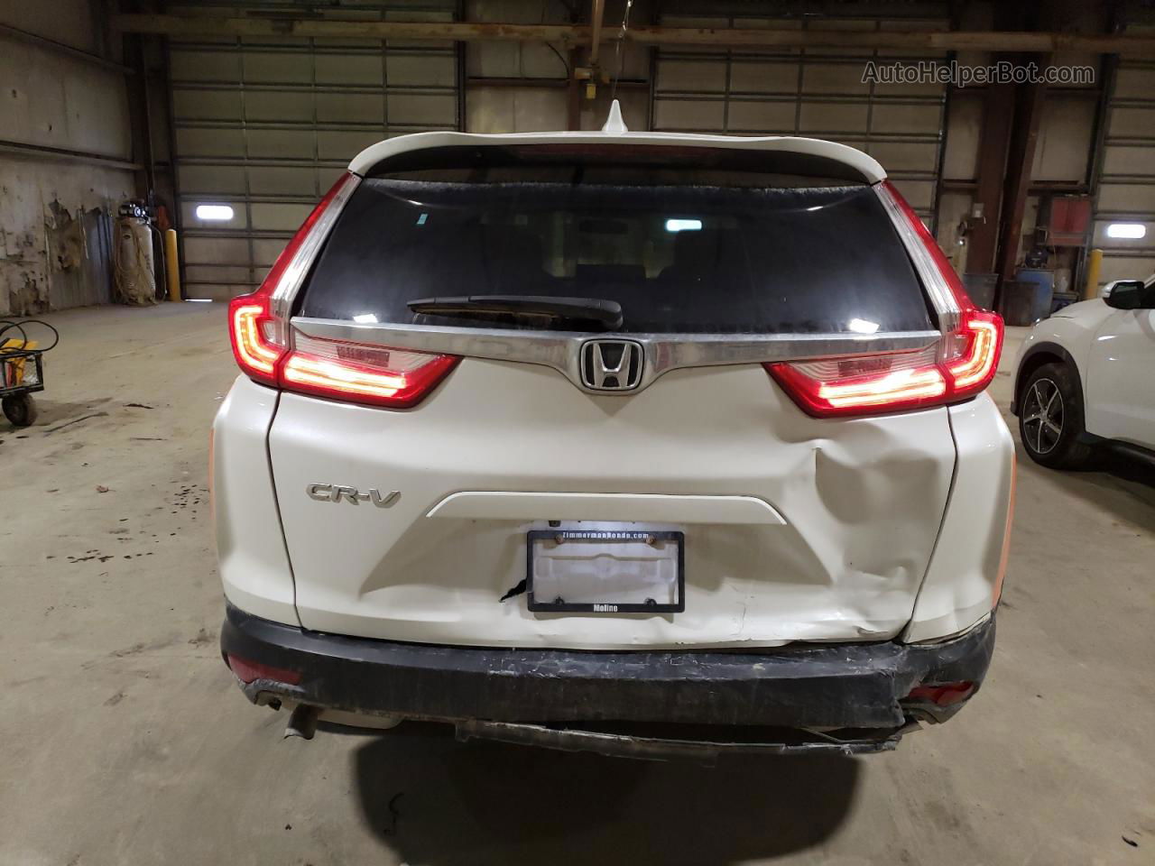 2019 Honda Cr-v Ex White vin: 5J6RW2H50KL024344