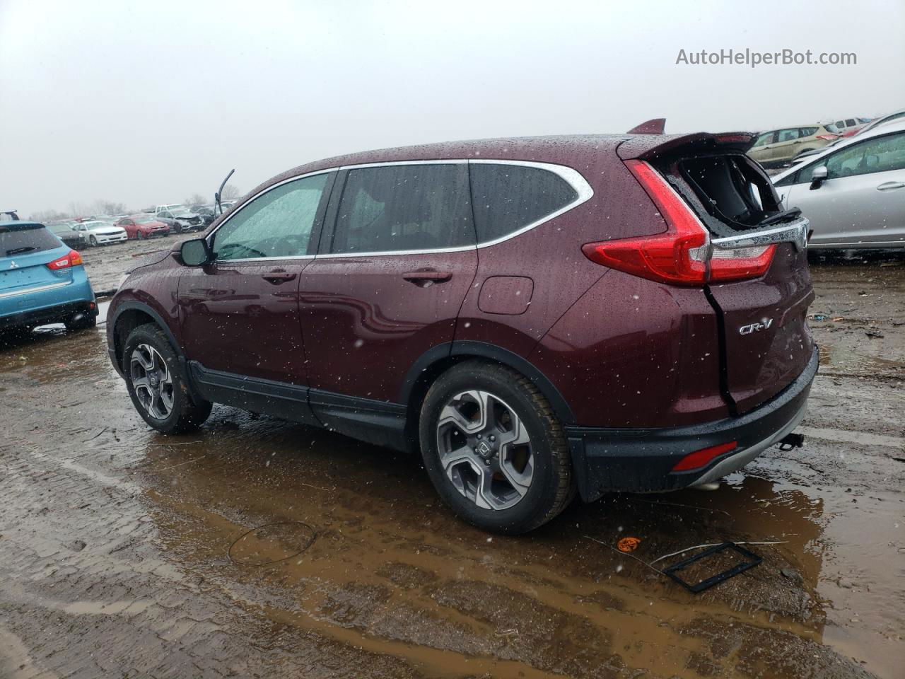 2017 Honda Cr-v Ex Бордовый vin: 5J6RW2H51HL056843