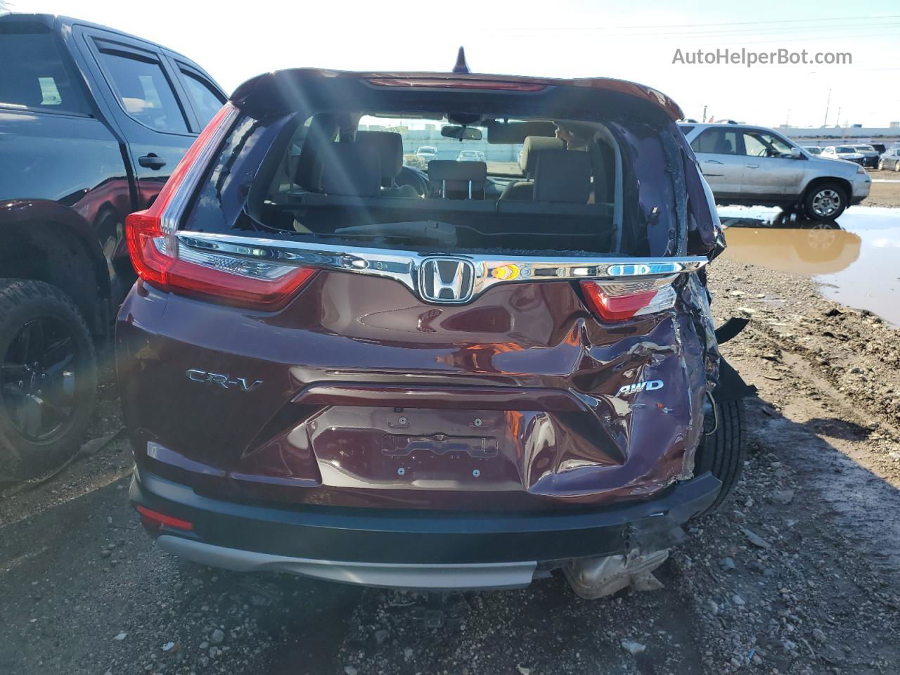 2017 Honda Cr-v Ex Burgundy vin: 5J6RW2H51HL056843