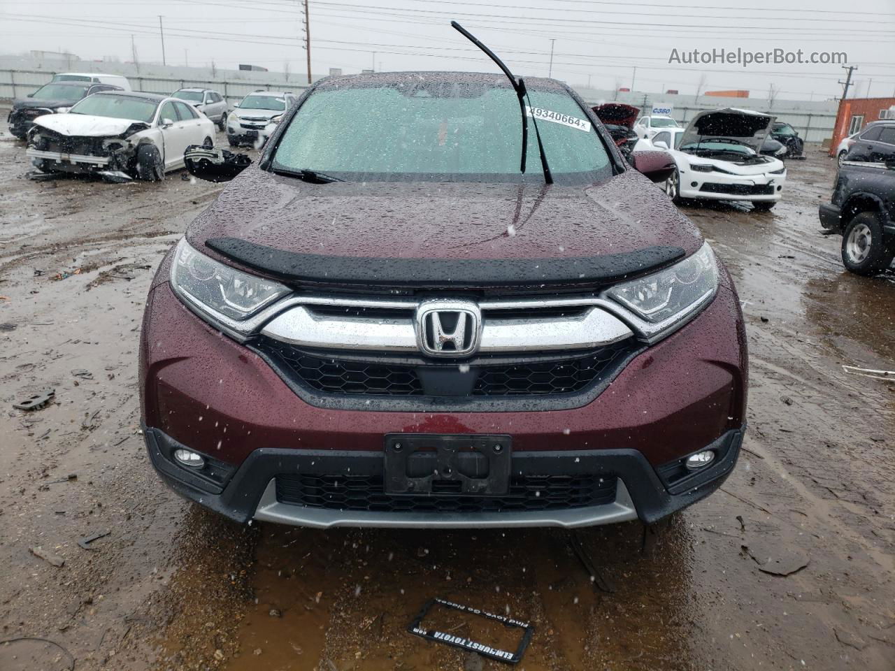 2017 Honda Cr-v Ex Бордовый vin: 5J6RW2H51HL056843