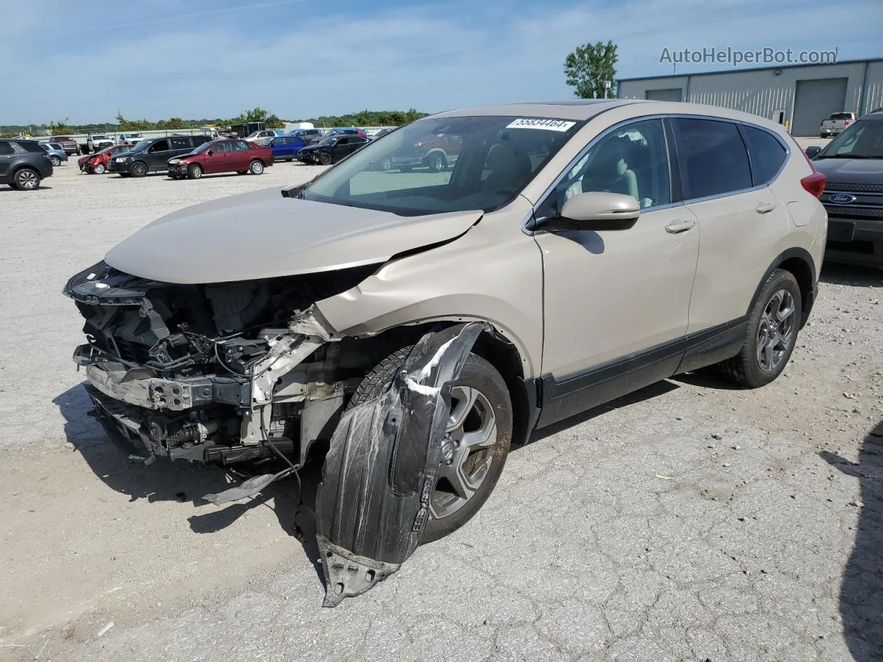 2018 Honda Cr-v Ex Brown vin: 5J6RW2H51JL011259