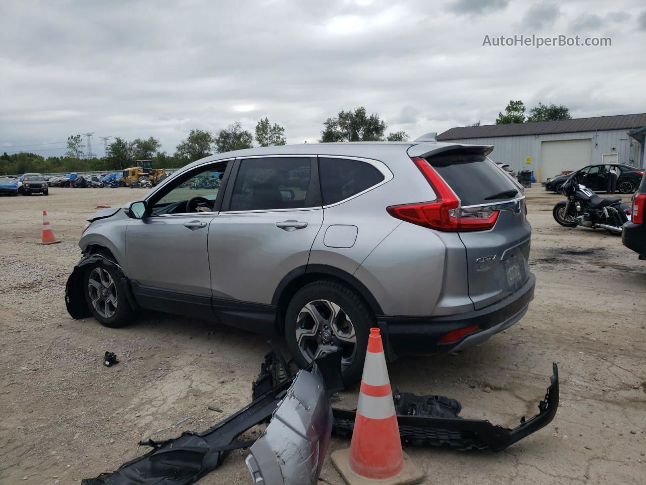 2019 Honda Cr-v Ex Silver vin: 5J6RW2H51KA012165