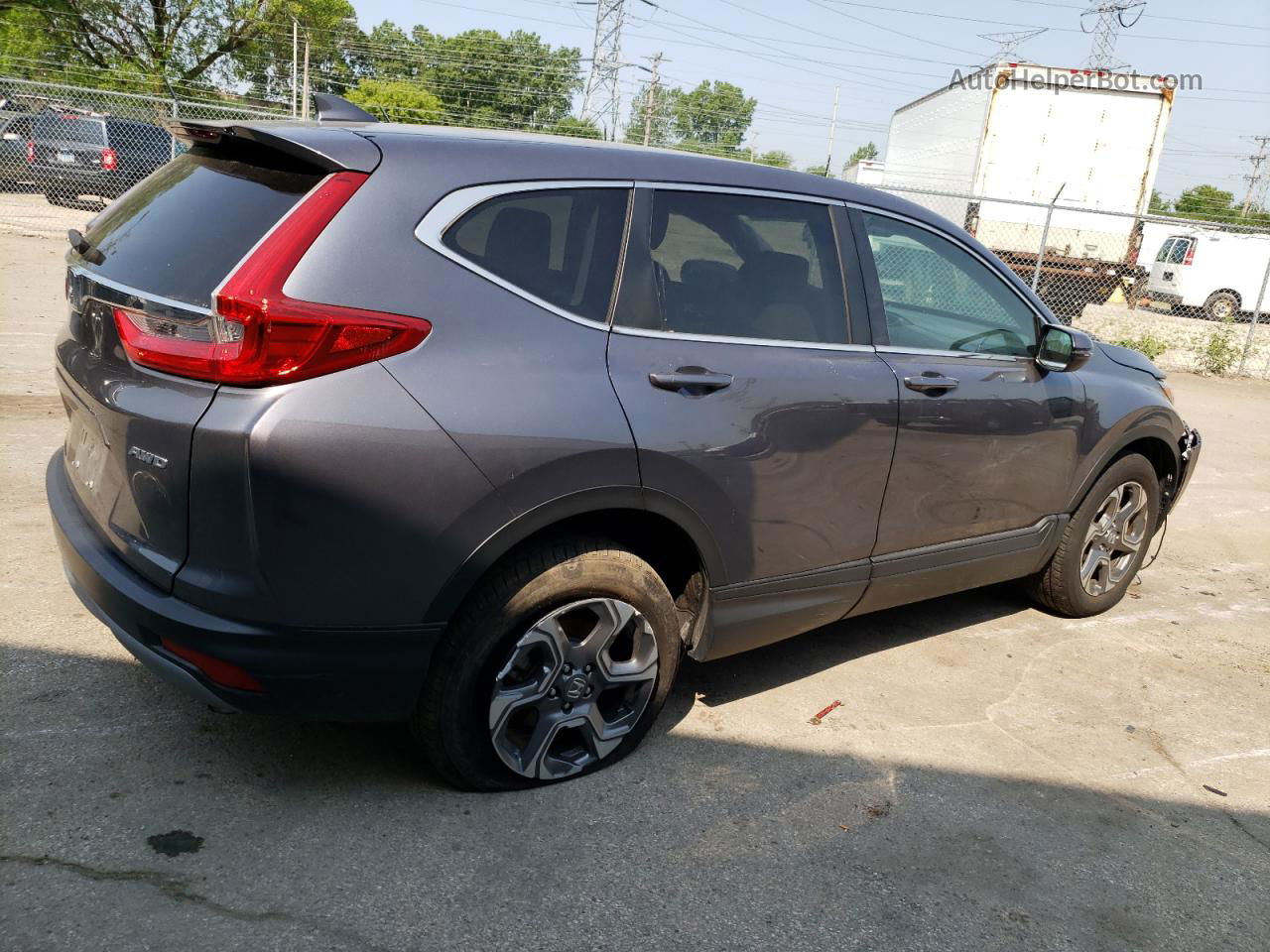 2019 Honda Cr-v Ex Gray vin: 5J6RW2H51KL031397