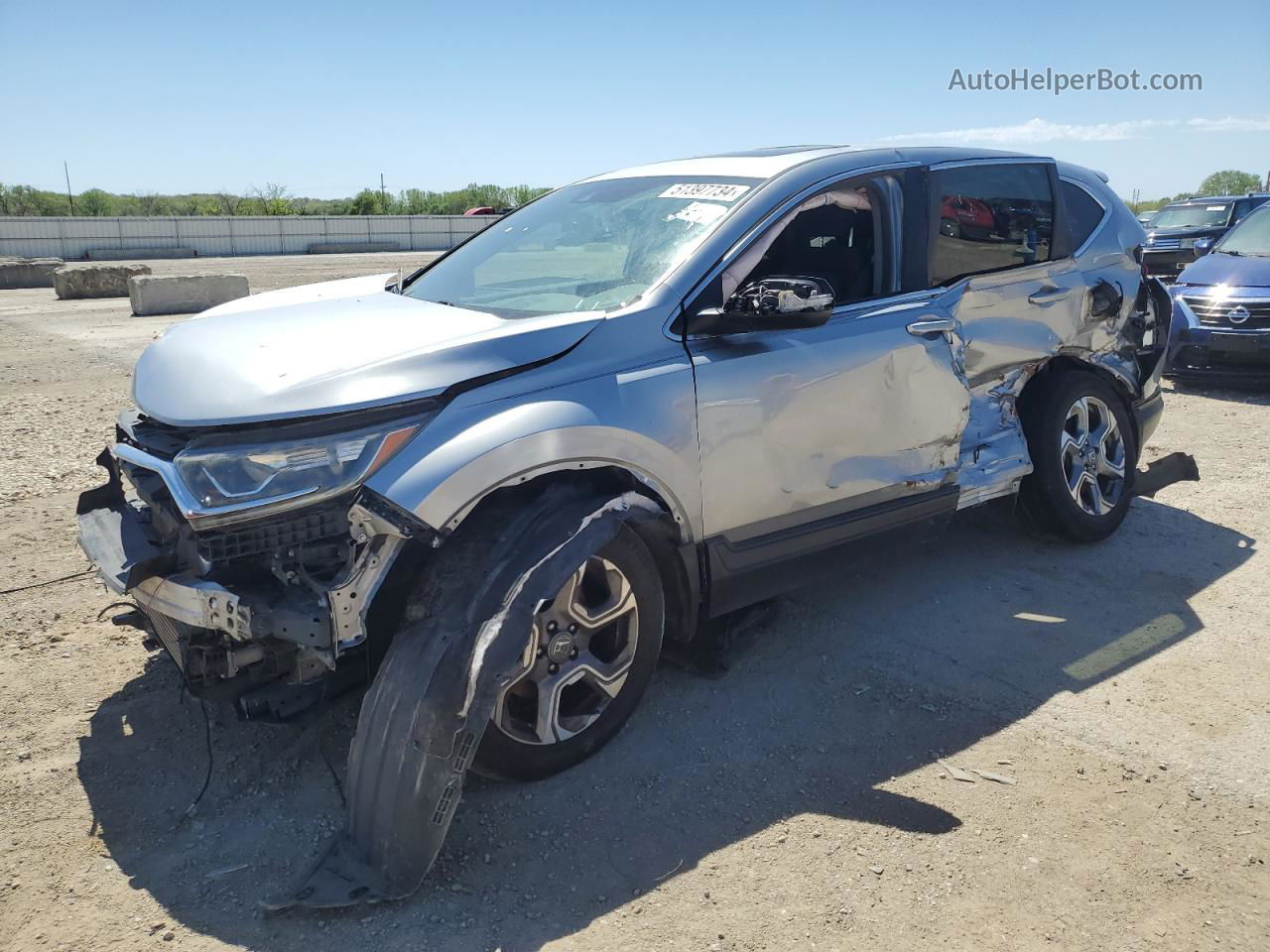 2017 Honda Cr-v Ex Silver vin: 5J6RW2H52HL022586