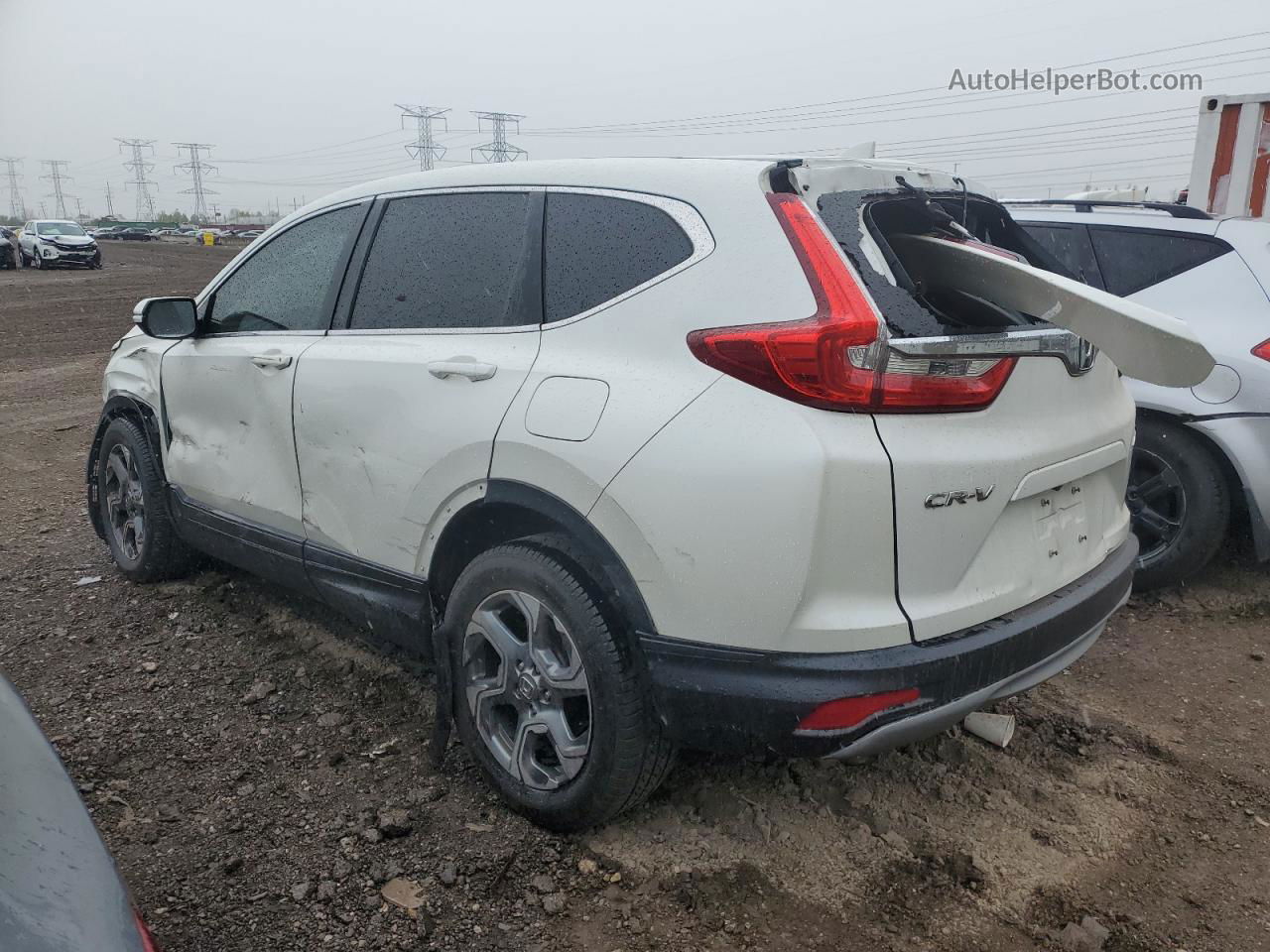 2017 Honda Cr-v Ex White vin: 5J6RW2H52HL079290