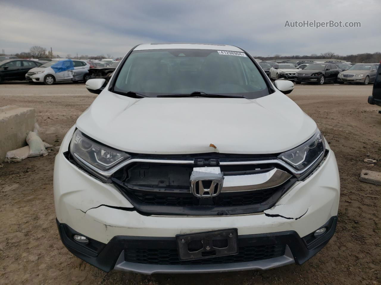 2018 Honda Cr-v Ex White vin: 5J6RW2H52JL006457