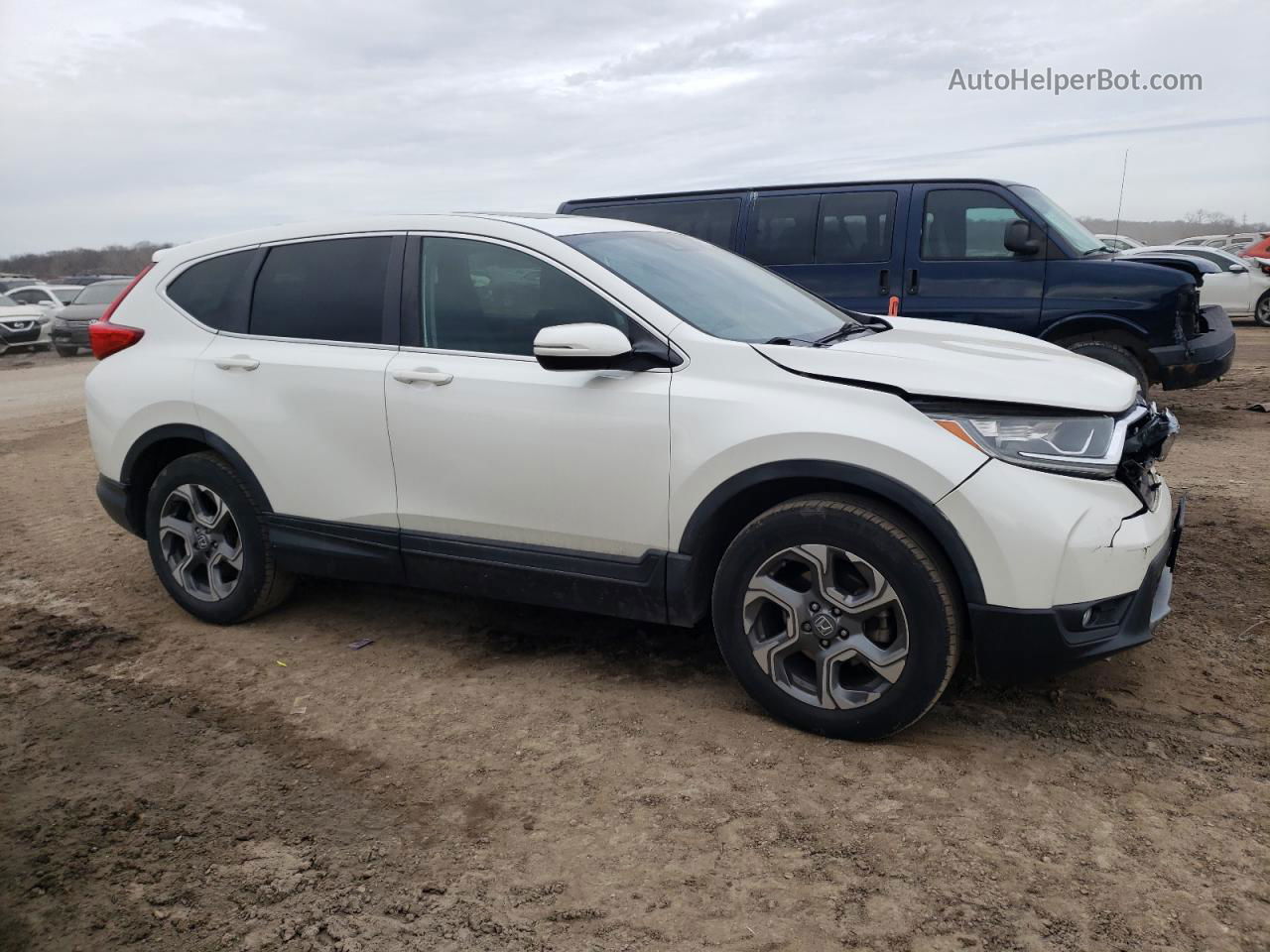 2018 Honda Cr-v Ex White vin: 5J6RW2H52JL006457