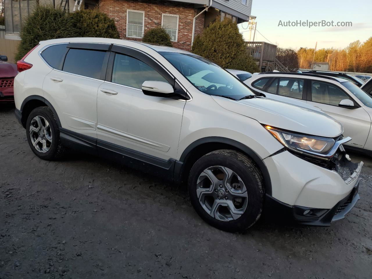 2018 Honda Cr-v Ex White vin: 5J6RW2H52JL027020