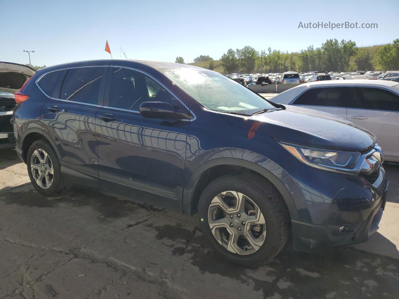 2019 Honda Cr-v Ex Blue vin: 5J6RW2H53KA006903