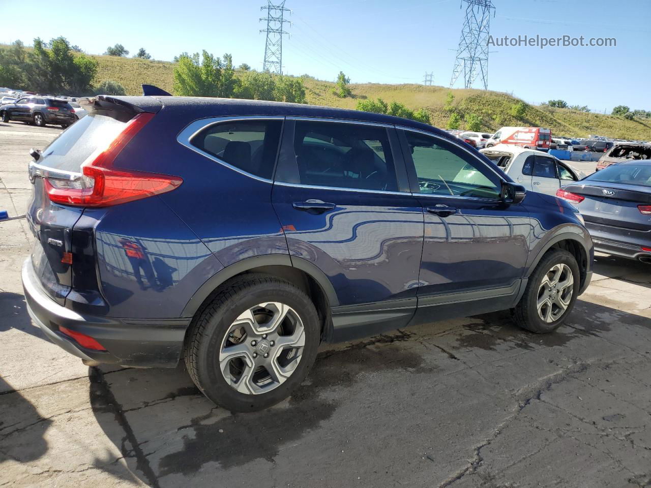 2019 Honda Cr-v Ex Blue vin: 5J6RW2H53KA006903