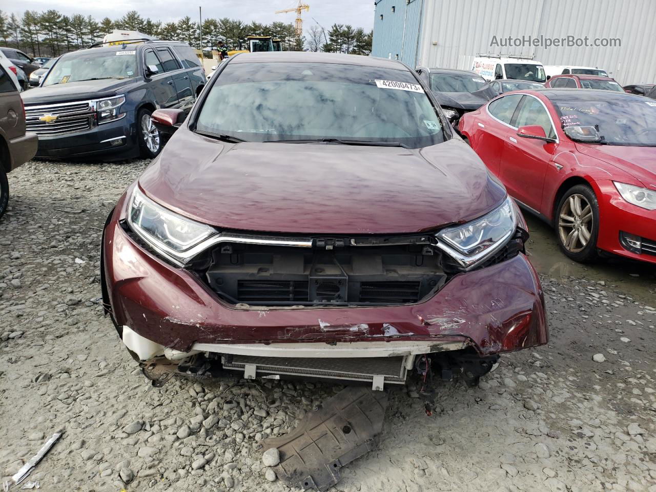 2019 Honda Cr-v Ex Burgundy vin: 5J6RW2H53KL024239