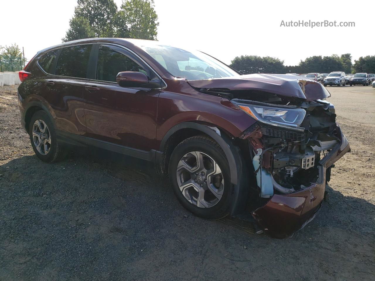 2017 Honda Cr-v Ex Burgundy vin: 5J6RW2H54HL023044