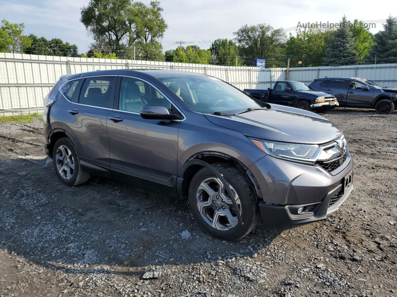 2017 Honda Cr-v Ex Gray vin: 5J6RW2H54HL026607