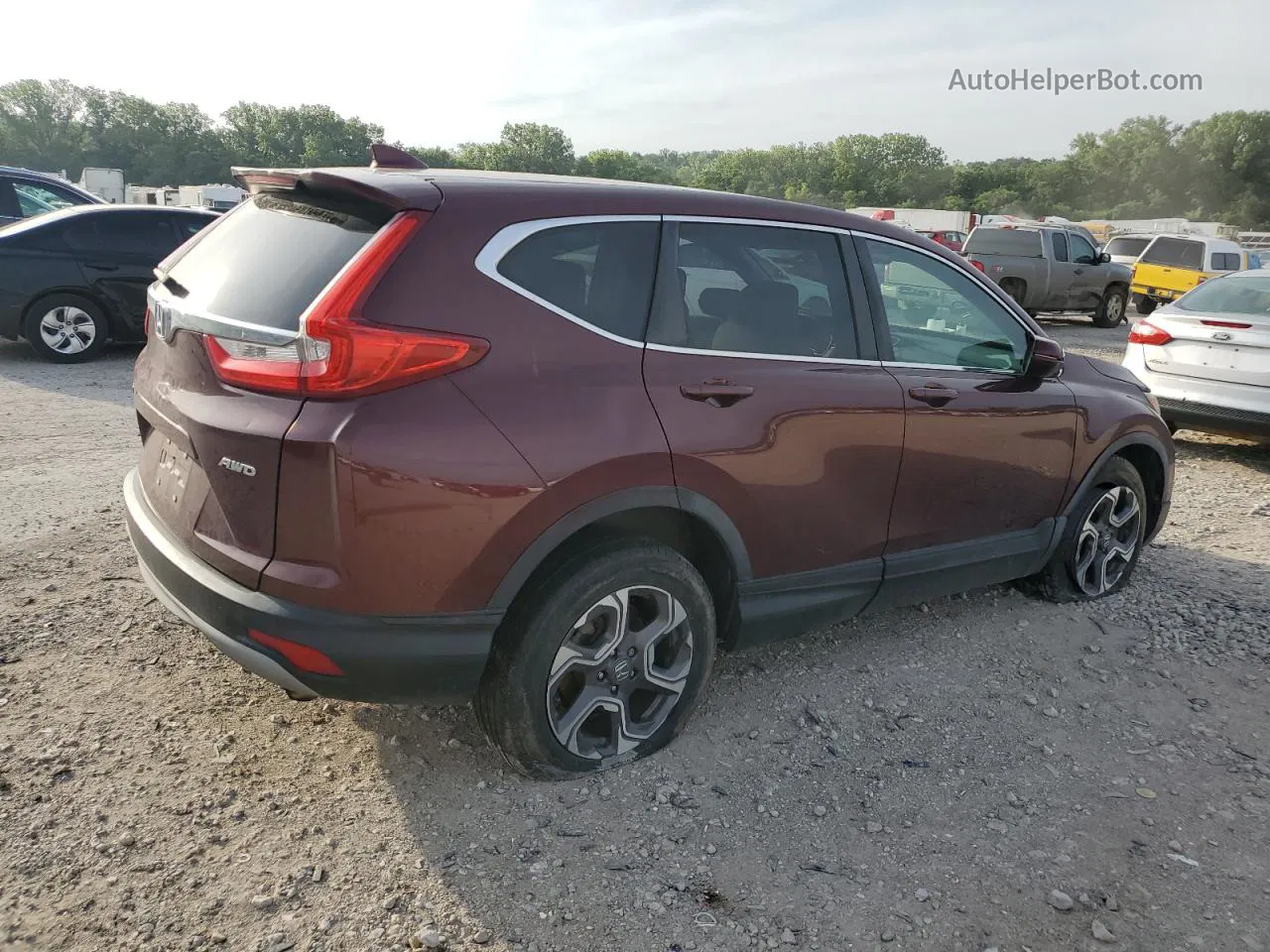 2017 Honda Cr-v Ex Burgundy vin: 5J6RW2H54HL052768