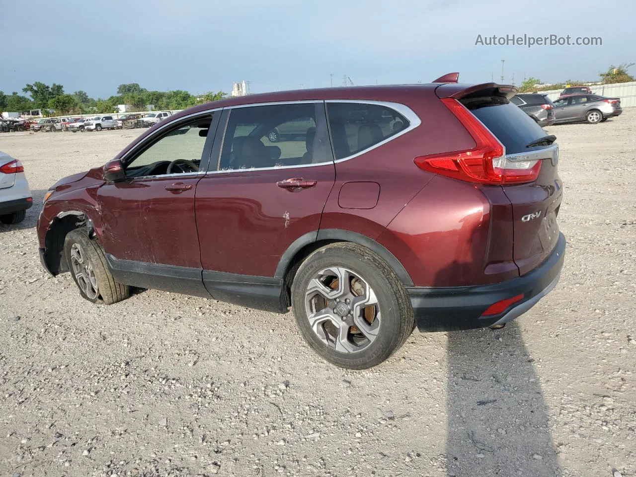 2017 Honda Cr-v Ex Burgundy vin: 5J6RW2H54HL052768